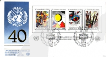 OSN Ženeva FDC 0147 / 0150 (BL 4) ● - 1986